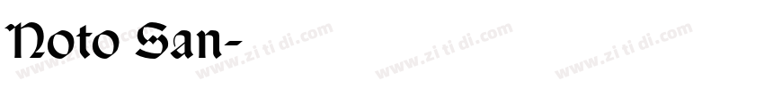 Noto San字体转换